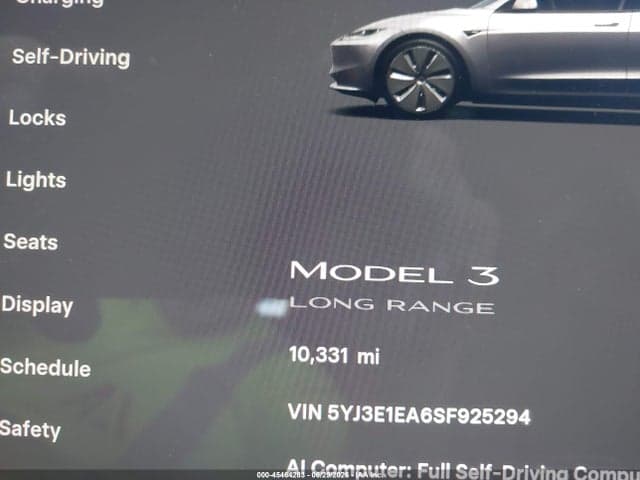 2025 TESLA MODEL 3 LONG RANGE REAR-WHEEL DRIVE/STANDARD REAR-WHEEL DRIVE 7