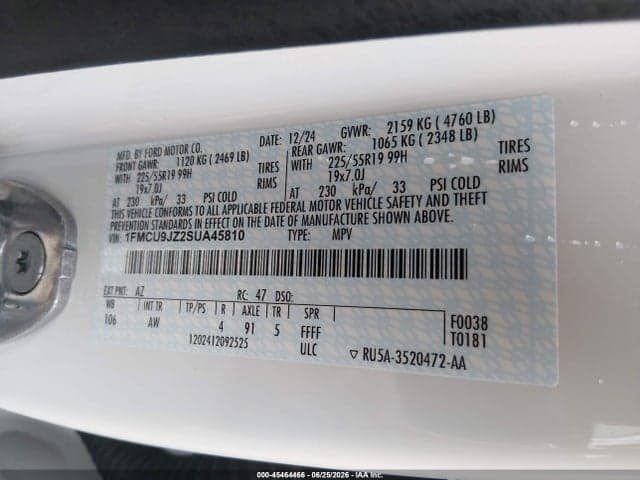 2025 FORD ESCAPE PLATINUM 9