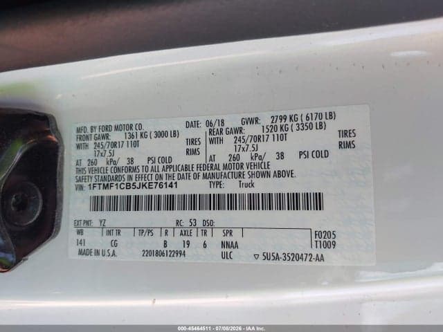 2018 FORD F-150 XL/XLT 9