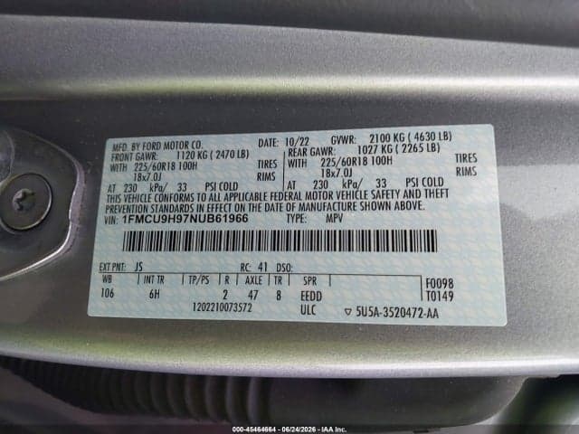 2022 FORD ESCAPE SEL 9