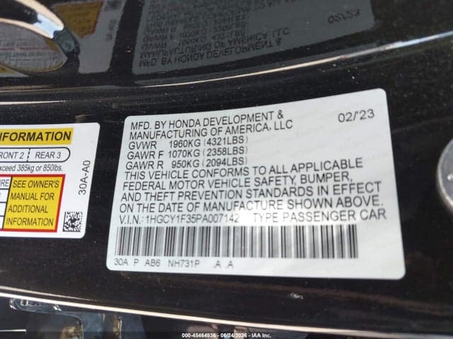 2023 HONDA ACCORD EX 9