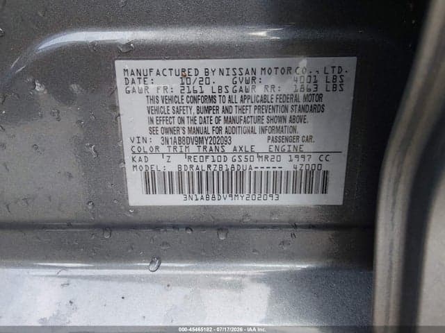 2021 NISSAN SENTRA SR XTRONIC CVT 9