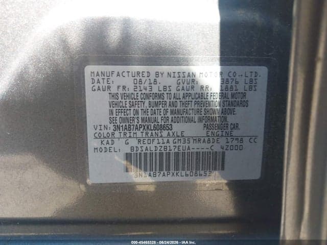2019 NISSAN SENTRA SV 9