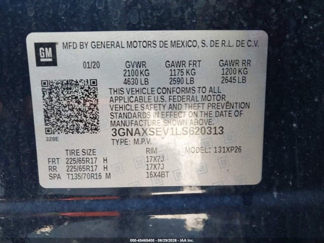2020 CHEVROLET EQUINOX AWD LS 9