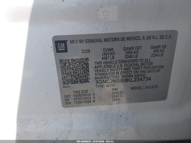 2019 CHEVROLET TRAX LS 9