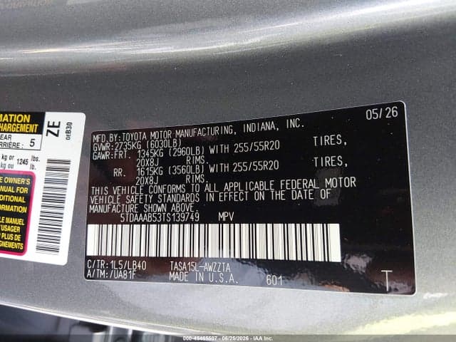 2026 TOYOTA GRAND HIGHLANDER PLATINUM 9