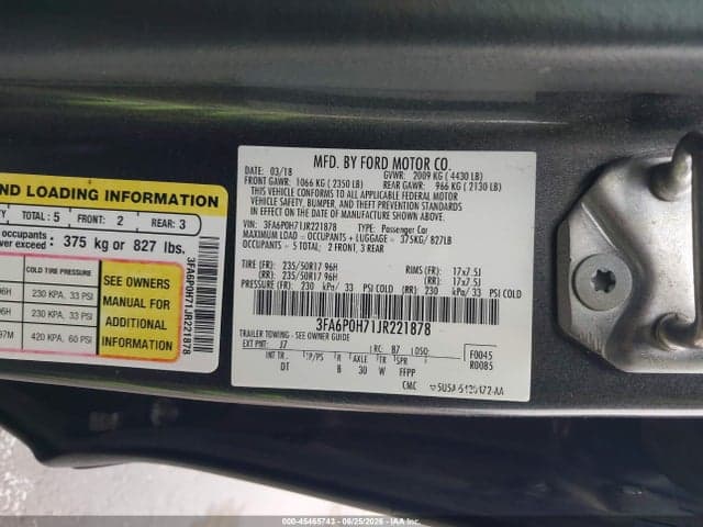 2018 FORD FUSION SE 9