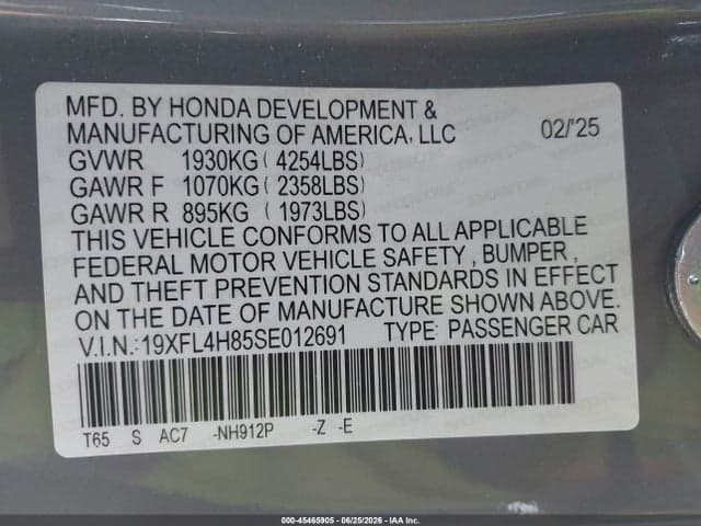 2025 HONDA CIVIC HYBRID SPORT 9