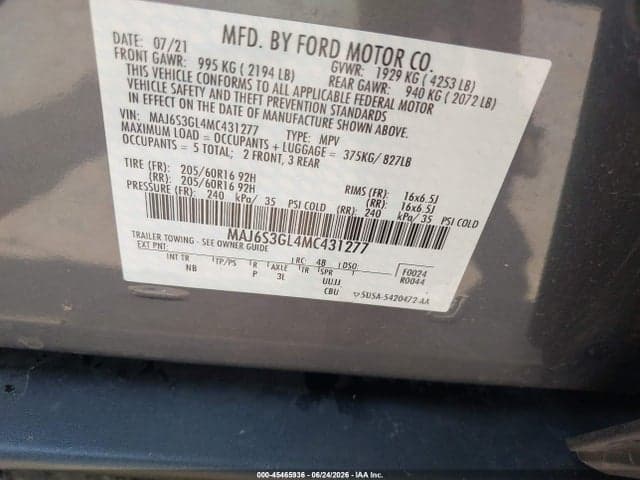 2021 FORD ECOSPORT SE 9