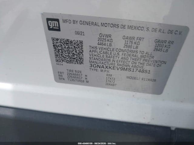 2021 CHEVROLET EQUINOX FWD LT 9