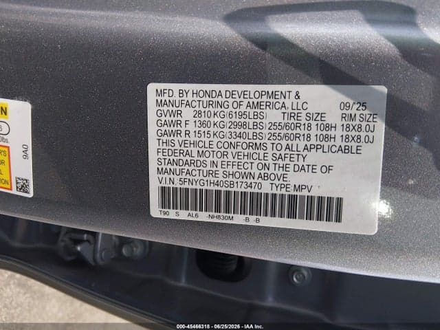 2025 HONDA PILOT EX-L 9