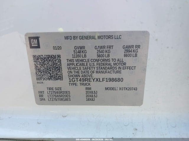 2020 GMC SIERRA 2500HD 4WD STANDARD BED DENALI 9