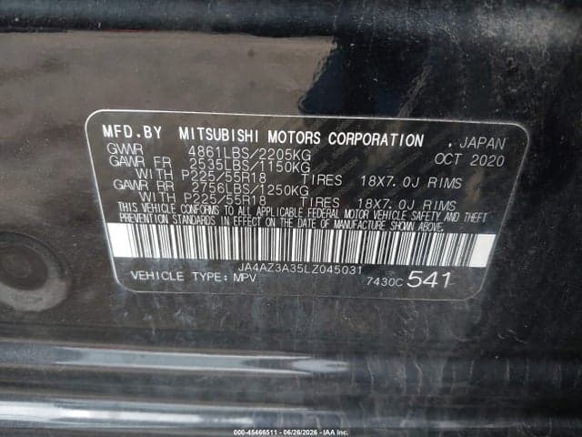 2020 MITSUBISHI OUTLANDER ES 9
