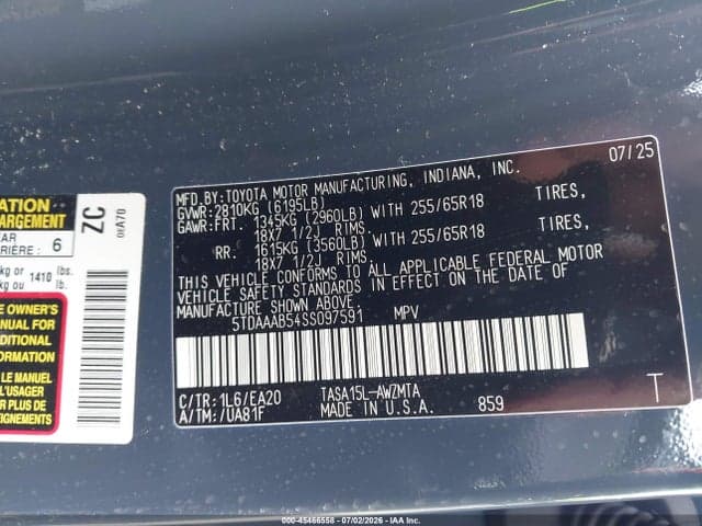 2025 TOYOTA GRAND HIGHLANDER XLE 9