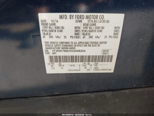 2017 FORD EXPLORER 9