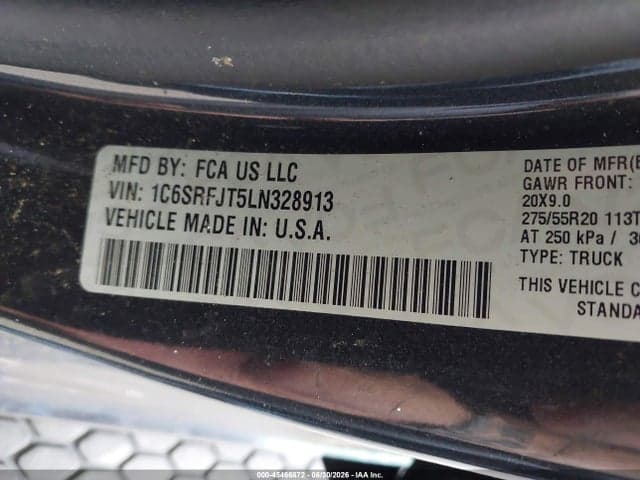 2020 RAM 1500 LARAMIE 4X4 5'7 BOX 9
