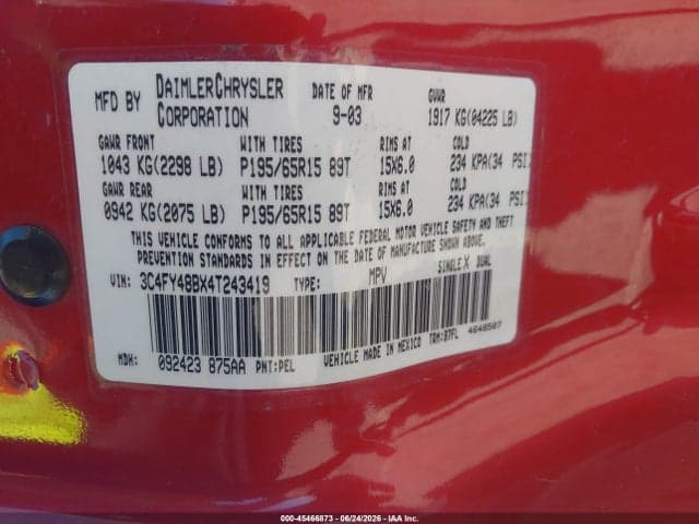 2004 CHRYSLER PT CRUISER 9