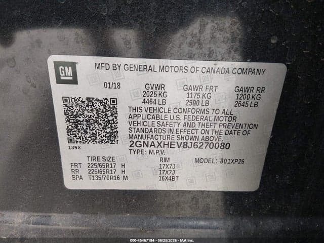 2018 CHEVROLET EQUINOX LS 9