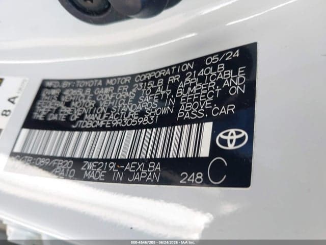 2024 TOYOTA COROLLA HYBRID LE 9