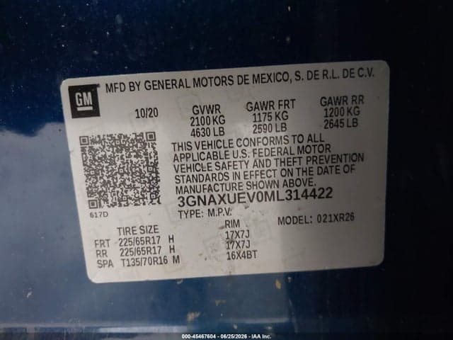 2021 CHEVROLET EQUINOX AWD LT 9