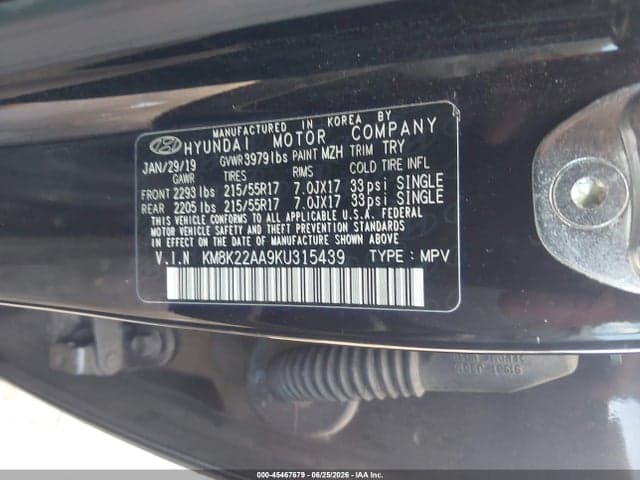 2019 HYUNDAI KONA SEL 9