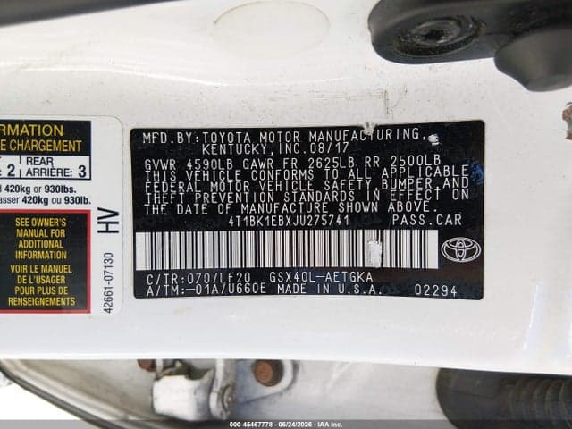 2018 TOYOTA AVALON XLE PREMIUM 9