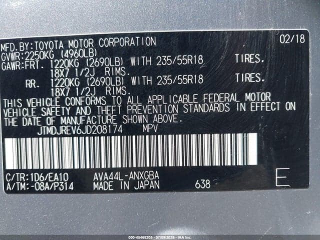 2018 TOYOTA RAV4 HYBRID LIMITED 9