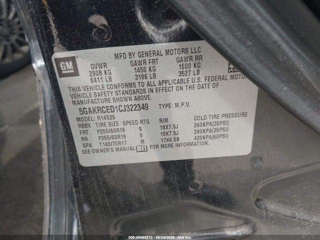 2012 BUICK ENCLAVE LEATHER 9