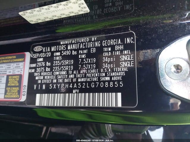 2020 KIA SORENTO 3.3L EX 9