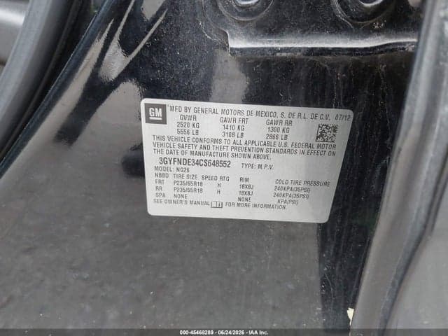 2012 CADILLAC SRX LUXURY 9