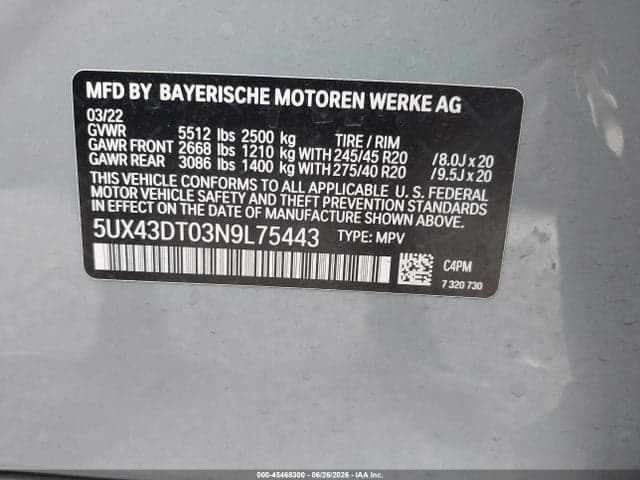 2022 BMW X4 M40I 9