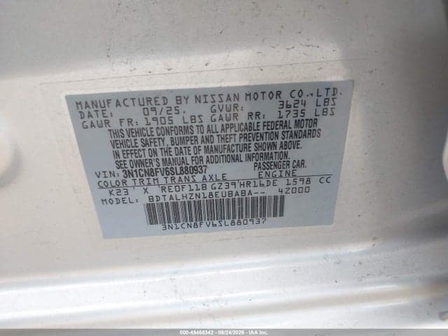 2025 NISSAN VERSA 1.6 SR 9