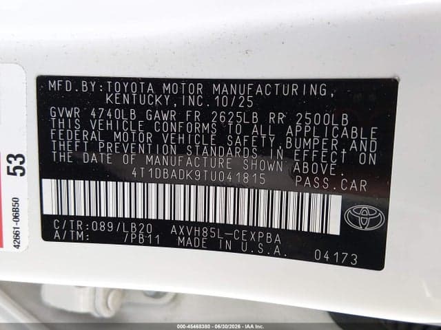 2026 TOYOTA CAMRY XSE 9