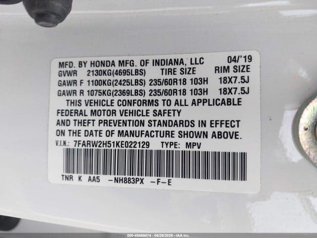 2019 HONDA CR-V EX 9