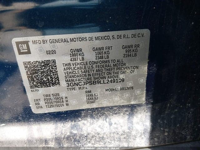 2020 CHEVROLET TRAX AWD LT 9