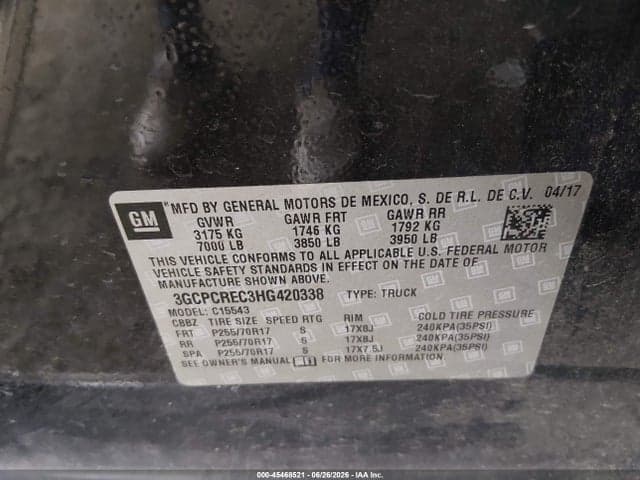 2017 CHEVROLET SILVERADO 1500 LT 9