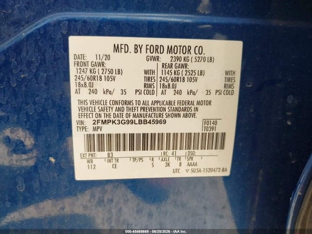 2020 FORD EDGE SE 9