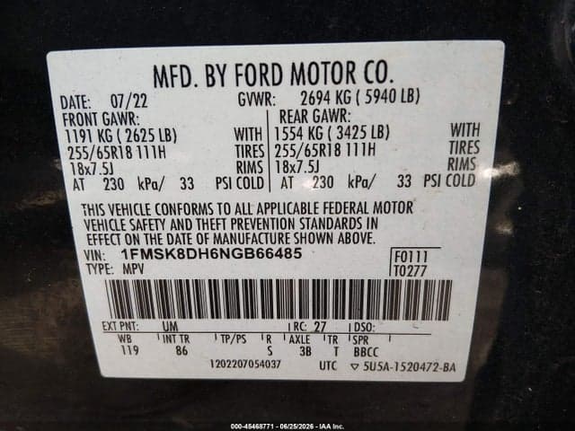 2022 FORD EXPLORER XLT 9