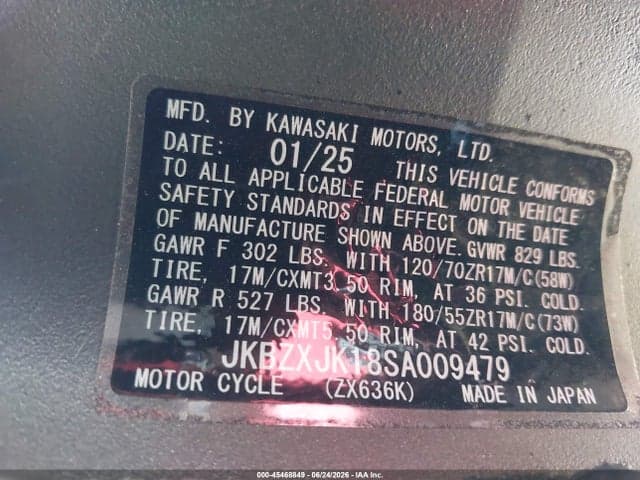 2025 KAWASAKI ZX636 K 10