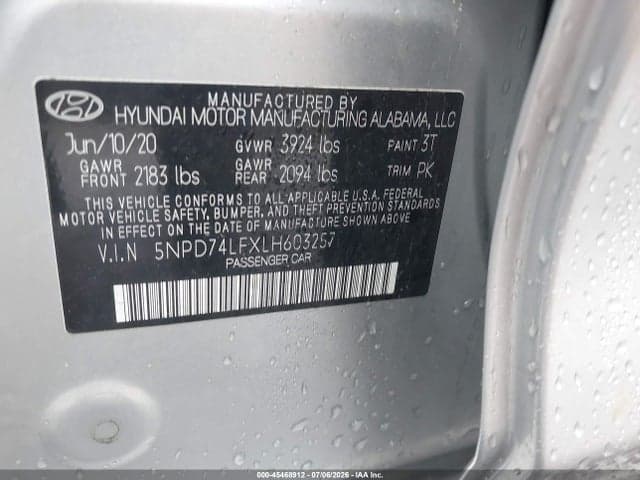 2020 HYUNDAI ELANTRA SE 9