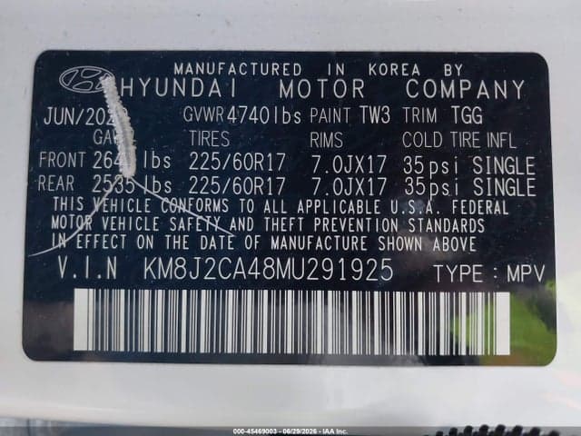 2021 HYUNDAI TUCSON SE 9