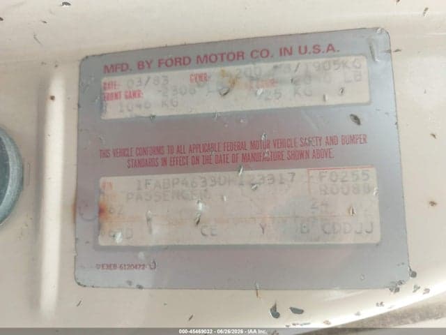 1983 FORD THUNDERBIRD 9