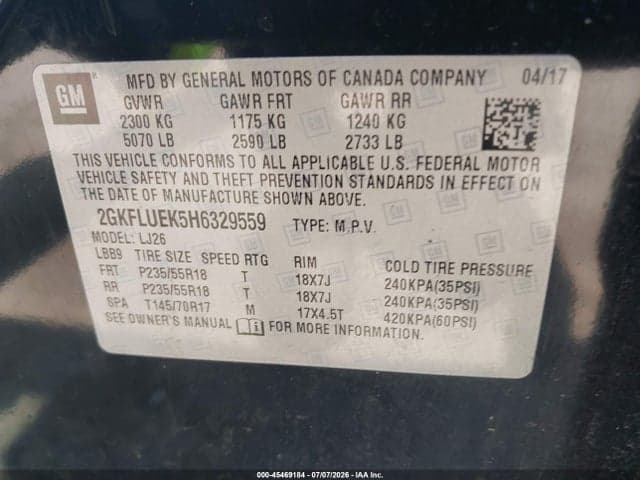 2017 GMC TERRAIN SLT 9