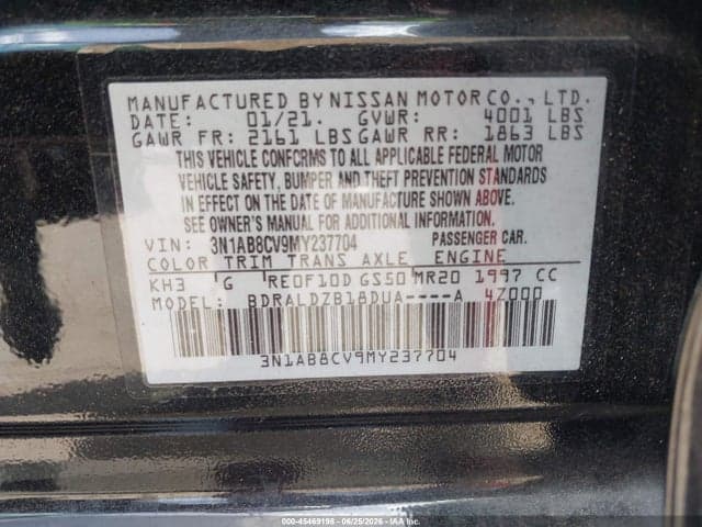 2021 NISSAN SENTRA SV XTRONIC CVT 9