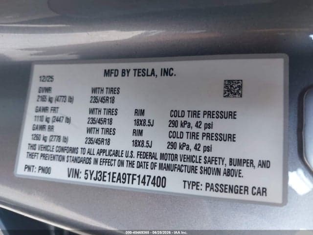 2026 TESLA MODEL 3 10