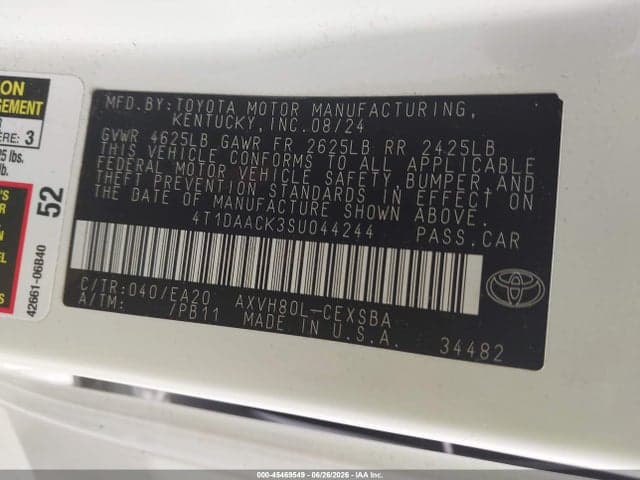 2025 TOYOTA CAMRY SE 9