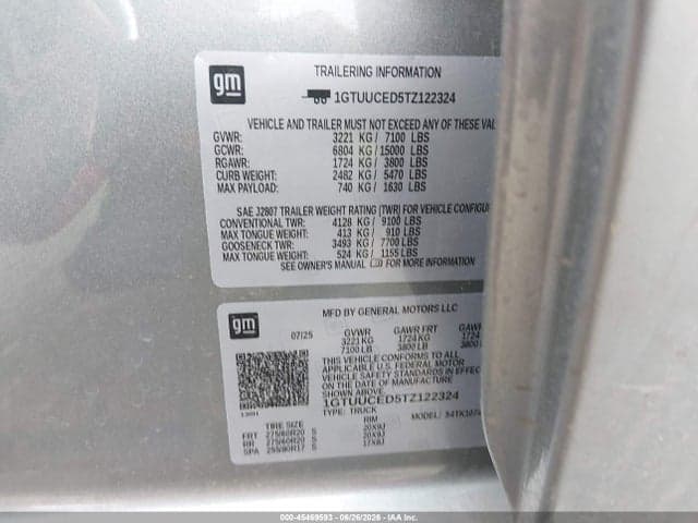 2026 GMC SIERRA 1500 , STANDARD BED, ELEVATION, 4WD 9