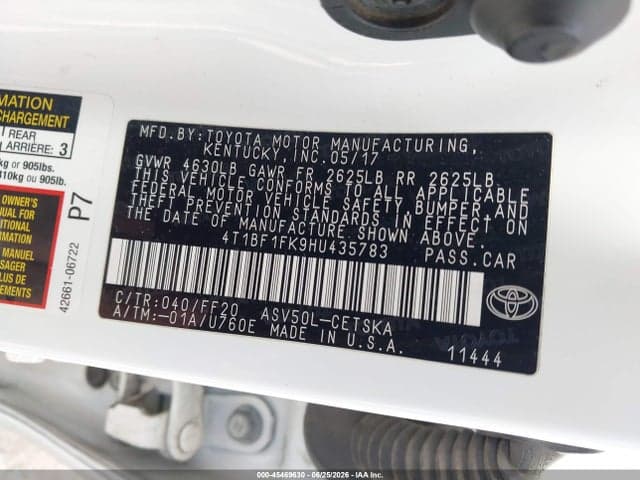 2017 TOYOTA CAMRY SE 9