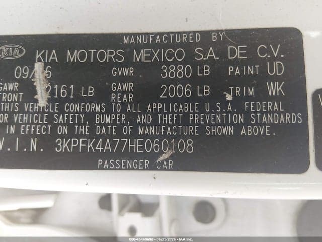 2017 KIA FORTE LX 9