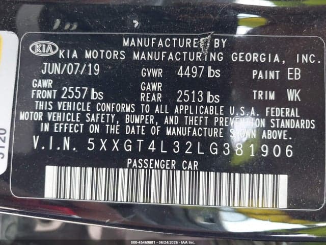 2020 KIA OPTIMA LX 9